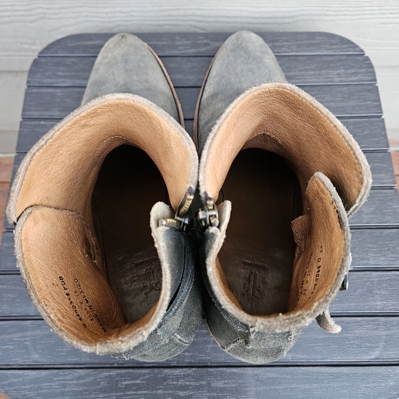 FRYE Grady Jodhpur Dark Gray Leather & Suede Ankle Boots Shoes Men’s Size 10 D - Picture 14 of 16